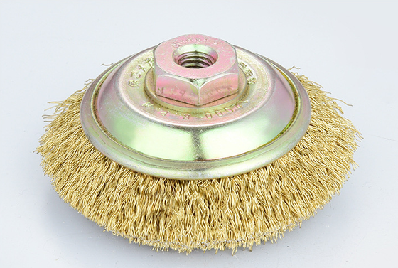 Rotary Silver Color Bowl Crimped Steel Wire Cup Brush 85mm for Cleaning Welds supplier