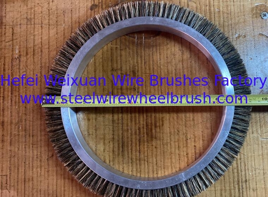 Industrial Pig Hair Stenter Wheel Brush 240mm for Textile Finishing Machine Cleaning supplier