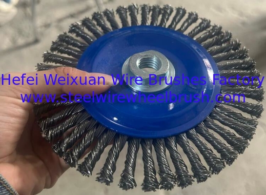 7 Inch OD Stringer Bead Knot Wire Wheel Brushes for Weld Cleaning supplier