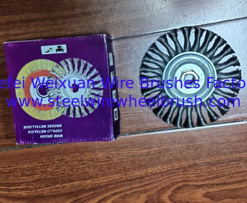 7 Inch OD Stringer Bead Knot Wire Wheel Brushes for Weld Cleaning supplier
