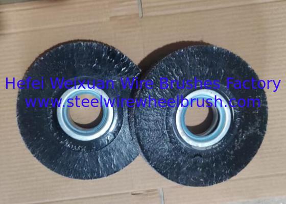 6 Inch Black Color Polyflex Encapsulated Wide Face Crimped Wire Wheel Brush supplier