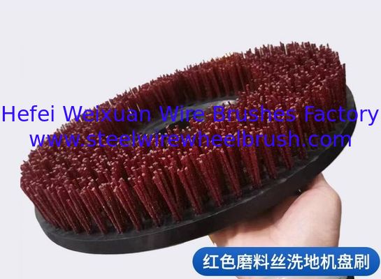 Powerful 12 Inch Diameter Abrasive Filament Floor Scrubber Brush for Cleaning Tile surfaces supplier