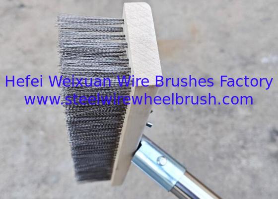 Heavy Duty Outdoor Yard Stiff Steel Wire Broom Head, Sweeping Brush for Deck Scrub Decking supplier