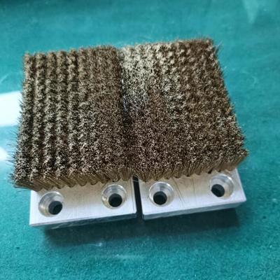 Long Lasting 140mm Length Rectangular Metal Holder Brass Wire Strip Brush for Embossing Roller supplier
