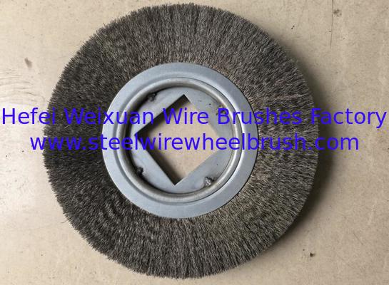 10 inch Stainless Steel Wire Wheel Brush 250 OD X 40mm Square Inner Hole supplier