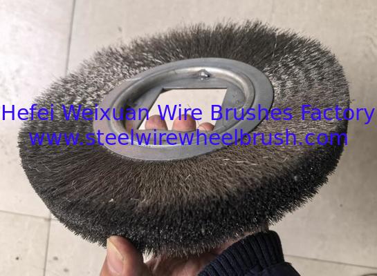 10 inch Stainless Steel Wire Wheel Brush 250 OD X 40mm Square Inner Hole supplier