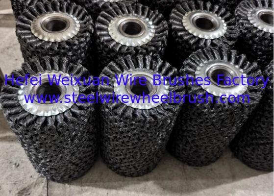 5 Inch OD Multi-Layer Twisted Steel Wire Brush Drum Scarifier for Rust Removal supplier