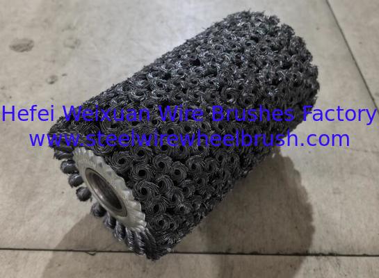 5 Inch OD Multi-Layer Twisted Steel Wire Brush Drum Scarifier for Rust Removal supplier