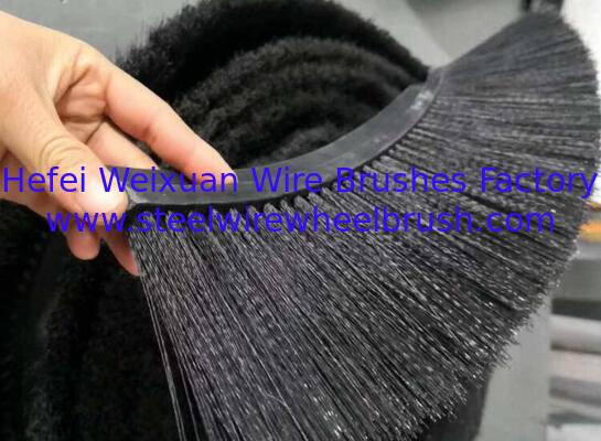 Nylon Bristle Material Brush Strip for Arc Curve Profile Aluminum Holder Industry Door supplier