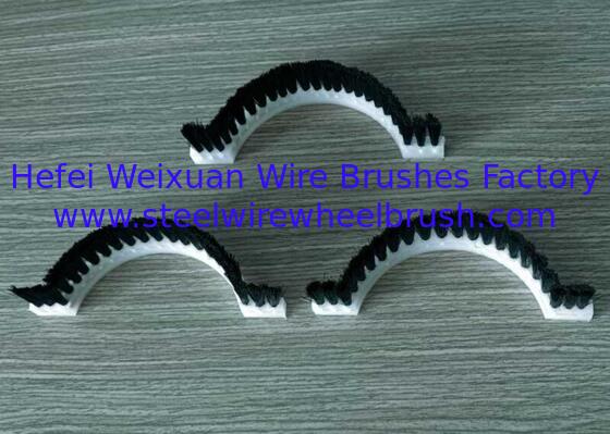 Nylon Bristle Material Brush Strip for Arc Curve Profile Aluminum Holder Industry Door supplier
