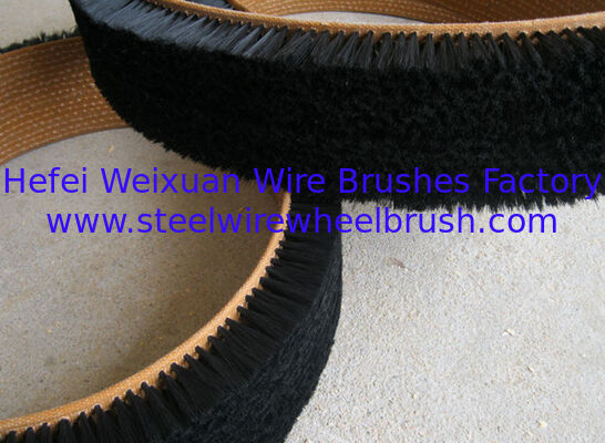 Nylon Bristle Material Brush Strip for Arc Curve Profile Aluminum Holder Industry Door supplier