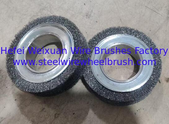 Retread Tire Industrial Crimped Steel Wire Wheel Brush 8 Inch for Polishing Rubber Sheet supplier