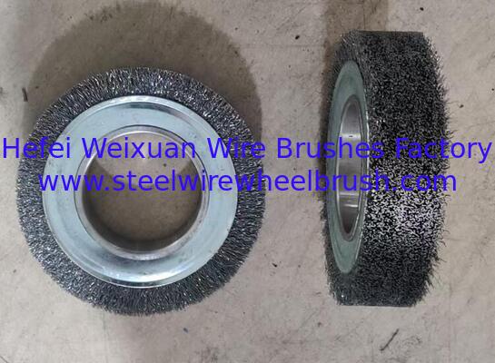 Retread Tire Industrial Crimped Steel Wire Wheel Brush 8 Inch for Polishing Rubber Sheet supplier