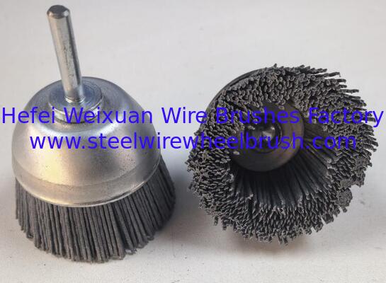 65mm Diameter Nylon Filament Abrasive Cup Brush With Shank Applied for Deburring supplier
