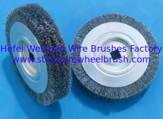 High Density 8 inch Steel Wire Wheel Brush with 40mm Square Inner Hole supplier