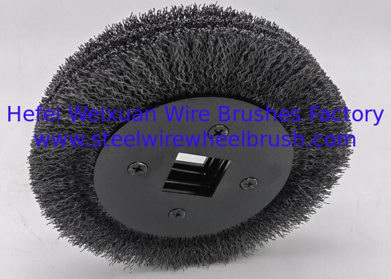 High Density 8 inch Steel Wire Wheel Brush with 40mm Square Inner Hole supplier