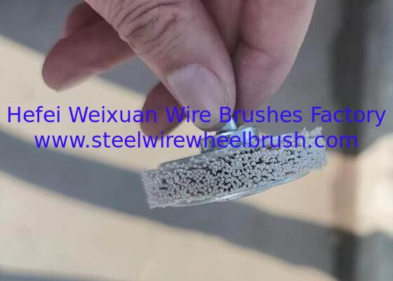Durable 6 Inch Diameter Power Abrasive Nylon Deburring Brush with Shaft supplier