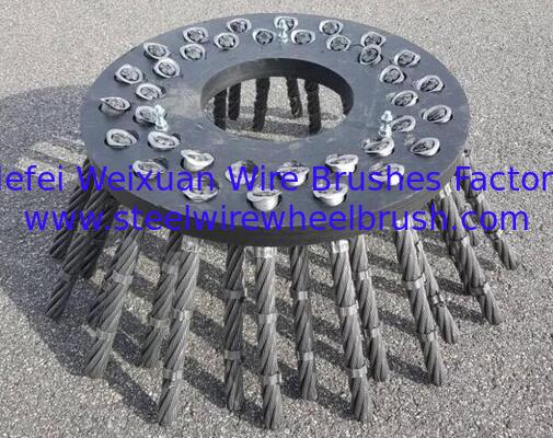 Trimmer Metal Weeds 200mm Length Twisted Steel Wire Rope Disc Brush supplier