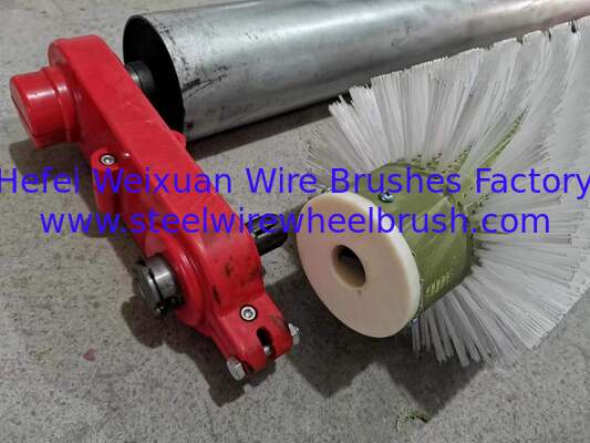 Metal Spindle Nylon Industrial Roller Brush for Solar Panel Cleaning supplier