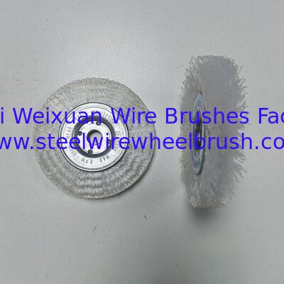 Aluminium Oxide Filament Crimped Wire Arbor Radial Wheel Nylon Brush for Automated Deburring supplier