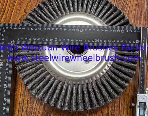 Four Knot Sections Combined 12Inch Diameter Knotted Wire Roller Brush for Wire Descaling supplier