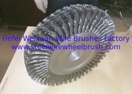 Four Knot Sections Combined 12Inch Diameter Knotted Wire Roller Brush for Wire Descaling supplier