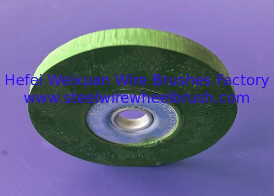 106 MM Encapsulated Wheel Brush with 0.5 Inch Arbor hole for Rust Removal supplier