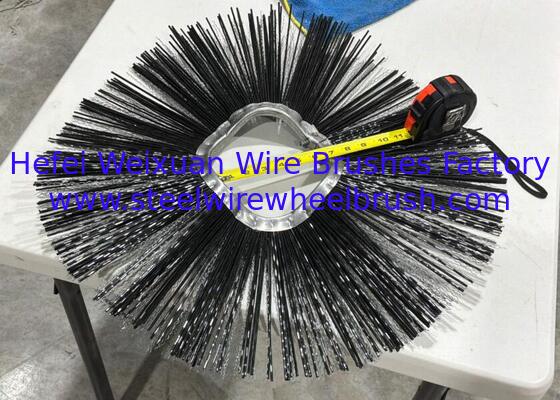 24 Inch Polypropylene Mixed Steel Wire Combination Replacement Segment Ring Wafer Sweeper Brush For Road Cleaning supplier