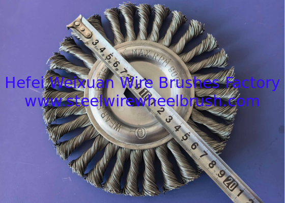 Heavy Duty 7 Inch Twist Knotted Wire Wheel Brush Hex Arbor Hole Carbon Steel Wire Brush for Rust Removal supplier