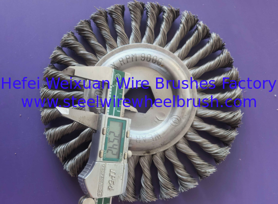 Heavy Duty 7 Inch Twist Knotted Wire Wheel Brush Hex Arbor Hole Carbon Steel Wire Brush for Rust Removal supplier