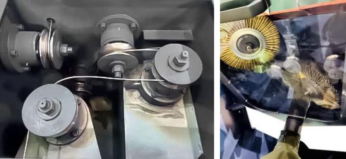 Wire Descaling Machine Cleans Wire Rod Brass Wire Knotted Wire Brush ...